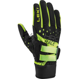 Bežkárske rukavice Leki HRC Race Shark čierna/zelená black-neon yellow