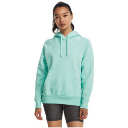 Dámska mikina Under Armour Rival Fleece Hoodie modrá/zelená Neo Turquoise / / White