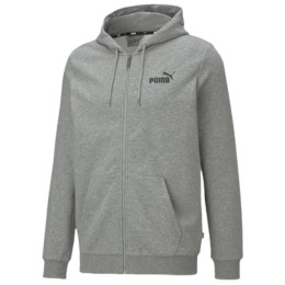 Pánska mikina Puma ESS Small Logo FZ Hoodie TR sivá/biela gray