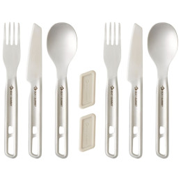 Súprava príborov Sea to Summit Detour Stainless Steel Cutlery Set 6 Piece strieborná Stainless Steel Grey