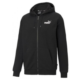 Pánska mikina Puma ESS Small Logo FZ Hoodie TR čierna/biela Black