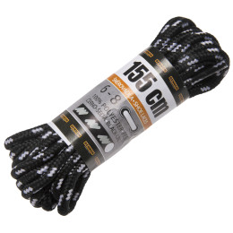 Šnúrky do topánok Bennon Laces Black-Grey Box 155 cm