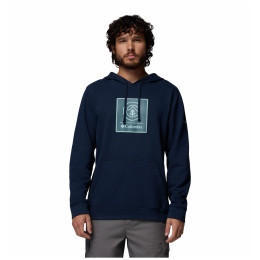 Pánska mikina Columbia Columbia Trek™ Graphic Hoodie tmavomodrá Collegiate Navy, Linework C Badge