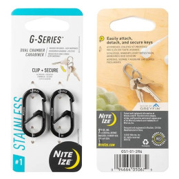 Sada karabín Nite Ize G-series #1 čierna Černá