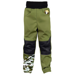 Detské softshellové nohavice WAMU Khaki khaki KHAKI