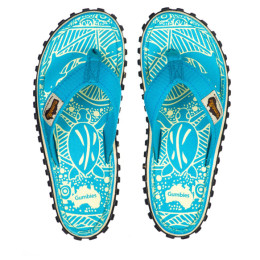 Dámske žabky Gumbies Islander Turquoise Pattern