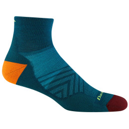 Pánske ponožky Darn Tough M Run 1/4 Ultra-Lightweight With Cushion modrá/oranžová dark teal