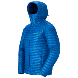 Pánska páperová bunda Norrona trollveggen down800 super light Hood modrá Skydiver