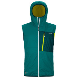 Pánska vesta Ortovox Swisswool Piz Duan Vest M zelená Pacific Green