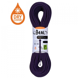 Lezecké lano Beal Joker 9,1 mm (50 m) Dry Cover fialová PURPLE