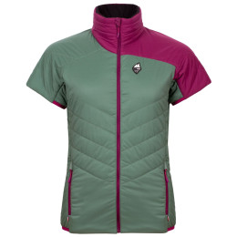 Dámska páperová vesta High Point Telos Lady Down T-shirt zelená Khaki/Magenta
