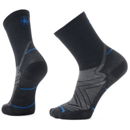 Ponožky Smartwool Run Zero Cushion Mid Crew čierna/sivá Black