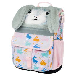 Školský batoh pre 1. stupeň Baagl Zippy sivá/ružová Bunny