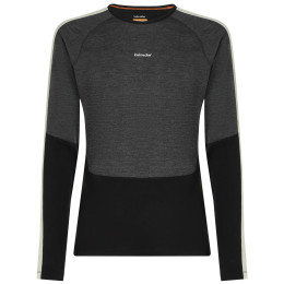 Pánske funkčné tričko Icebreaker Men Merino 200 Oasis+ LS Crewe sivá/čierna Blk/Jtht/Und/Cb