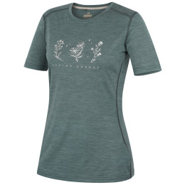 Dámske tričko MOOA Merino Lyolite Bloom 150 Short tyrkysová dusty teal