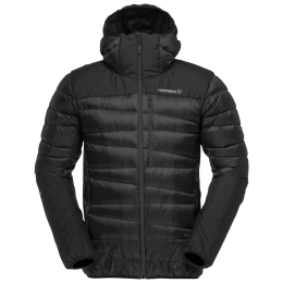 Pánska páperová bunda Norrona falketind down750 Zip Hood čierna Caviar Black