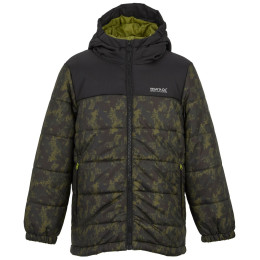 Detská zimná bunda Regatta Lofthouse Black/Distress Camo khaki/čierna Black/Distress Camo