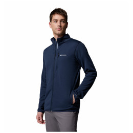 Pánska mikina Columbia Essential Hike™ Grid Fleece Full Zip tmavomodrá Collegiate Navy