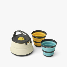 Sada riadov Sea to Summit Frontier UL Collapsible Kettle Cook Set 2P 3 Piece béžová