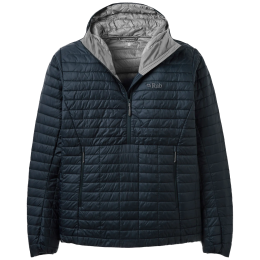 Pánska bunda Rab Microlighter Pullover Down Hoody modrá