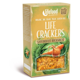 Krekry Lifefood LIFE CRACKERS Zelňáky RAW BIO 90 g hnedá