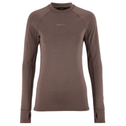 Dámske funkčné tričko Craft Wool Comfort Rn LS W hnedá Brown