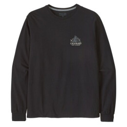 Pánske tričko Patagonia M's L/S Chouinard Crest Responsibili-Tee čierna Black