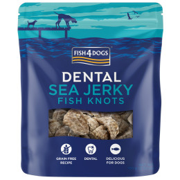 Maškrty pre psov Fish4Dogs Dental Sea Jerky Fish Knots 100g