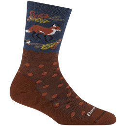 Dámske ponožky Darn Tough Wild Life Crew Lightweight With Cushion červená fox foliage