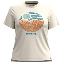 Dámske tričko Smartwool Horizon View Short Sleeve Graphic Tee béžová almond