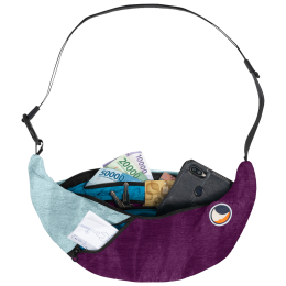 Ľadvinka Ticket To The Moon Upcycled Sling Bag fialová Bag Peach / Cloud