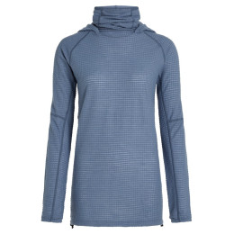 Dámska mikina Icebreaker Wom Mer 400 RealFleece Grid Pulover Hood modrá/sivá Dawn