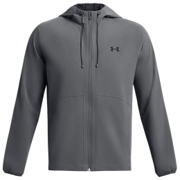 Pánska jarná bunda Under Armour Stretch Woven Windbreaker sivá PitchGray/Black