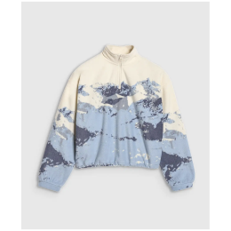 Detská mikina 4F Fleece F343 béžová/modrá MULTICOLOUR ALLOVER