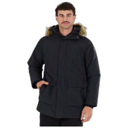 Pánska zimná bunda parka Fundango Spirit II Parka Jacket tmavosivá washed black