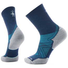 Ponožky Smartwool Run Targeted Cushion Mid Crew Socks modrá/sivá DEEP NAVY