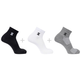 Ponožky Salomon Everyday Lite Quarter 3-Pack čierna/sivá Black / White / Frost Gray