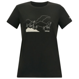 Dámske tričko Regatta Womens Fingal Stretch čierna Black