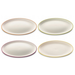 Sada tanierov Omada SANALIVING DinnerPlate Set 4x Plate 24xh2cm biela