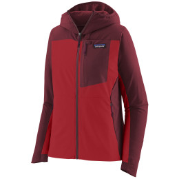 Dámska softshellová bunda Patagonia R1 CrossStrata Hoody červená Touring Red