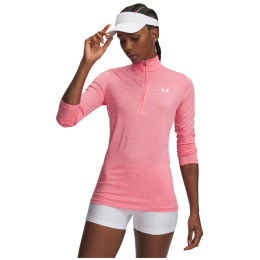 Dámske funkčné tričko Under Armour Tech 1/2 Zip- Twist ružová Pink