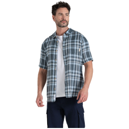 Pánska košeľa Craghoppers Cartwright Short Sleeved Shirt tmavomodrá Blue Stone Check