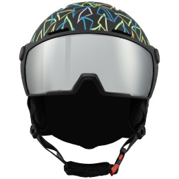 Detská lyžiarska prilba Blizzard Flash Visor junior ski helmet čierna black/multicolor