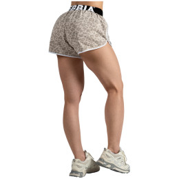Dámske kraťasy Nebbia Leopard Training Shorts Primal béžová CREAM LEOPARD