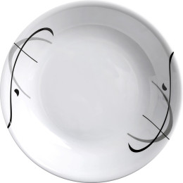 Tanier Brunner Deep Plate ø 21cm biela/čierna
