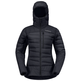 Dámska páperová bunda Norrona falketind down750 Zip Hood čierna Caviar Black