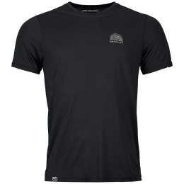 Pánske funkčné tričko Ortovox 120 Cool Tec Mtn Stripe čierna Black Raven