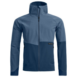 Pánska softshellová bunda Ortovox Venet Softshell Hooded Jacket modrá Light Nunatak
