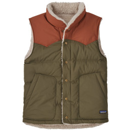 Pánska páperová vesta Patagonia Reversible Bivy Down Vest zelená/hnedá