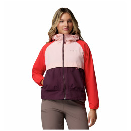 Dámska bunda Columbia Spire Valley™ Windbreaker ružová Moonvista, Pink Sand, Poppy Red